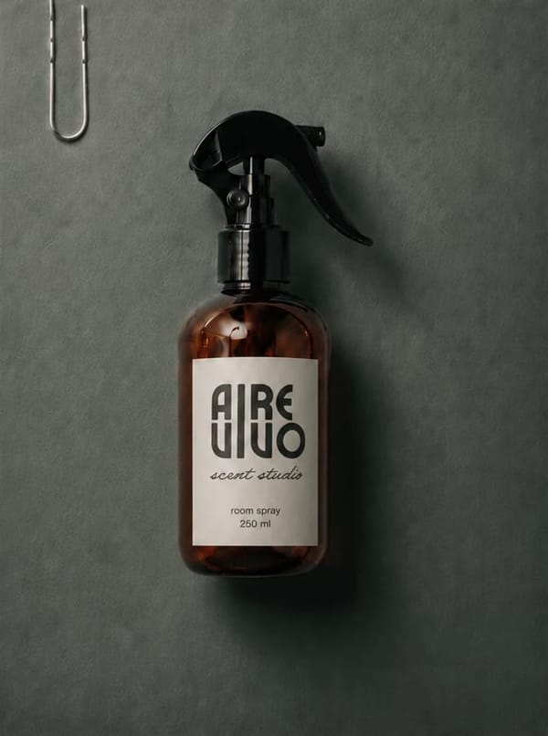 Room spray con envío a todo México — room spray de Aire Vivo de 250 ml en botella PET ámbar con atomizador de gatillo negro